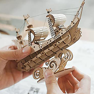 Robotime Rolife <span class=keywords><strong>3D</strong></span> DIY Maquette de Bateau TG305 Bois Artisanat Enfants Jouets Assemblage Puzzles en Bois - Product Image 2