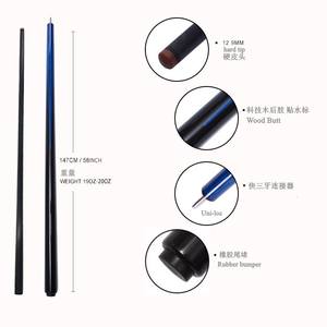 Taco de billar Okhealing de fibra de carbono de 12.9mm, con parte trasera de madera de ingeniería de 1/2, duradero para pool. - Product Image 2