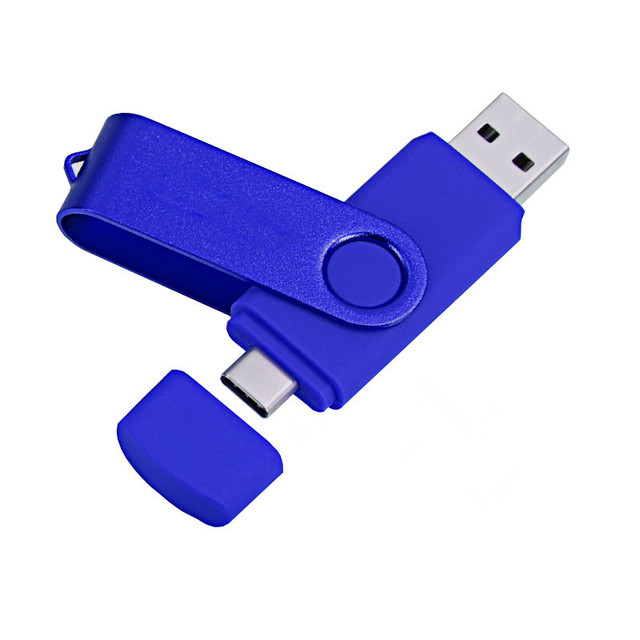 Wholesale Factory Fast Speed Large Capacity 2 in 1 Type-C Memorias Usb OTG Usb Flash Drive logo 128gb Usb Flash Drive