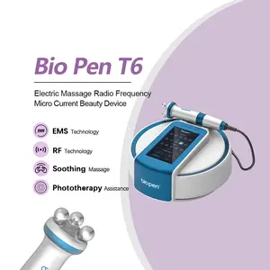 Ev kullanımı 1 kolu 1Mhz rf mikro akım cilt yüz kaldırma vücut şekillendirme makinesi bio kalem t6