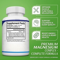 Capsules de magnésium en gros, marque privée OEM, compléments alimentaires à base de plantes pour la santé immunitaire et osseuse des femmes et des hommes, fabriquées en usine GMP
