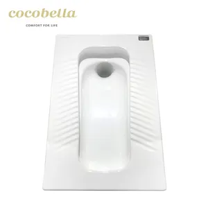 Cocobella Sanity Ware Toilet Keramik, Panci Jongkok Satu Potong Lantai Dipasang Modern Di Tempat Instalasi Gravitasi