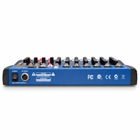 Console de mixage audio professionnelle 8 canaux avec Bluetooth, lecteur MP3 USB, alimentation fantôme 48V et égaliseur 3 bandes pour scène, KTV et système de sonorisation