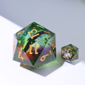 Dado D20 Gigante de Resina Hecho a Mano con Ojo de Dragón Flotante de 50mm para Juego de Rol Dungeons & Dragons - L6 D20 50mm - Product Image 6