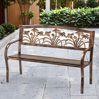 Banc public empilable de style européen moderne, design extérieur, jardin, tout temps, en fer, avec motif animal, provenant d'une usine chinoise