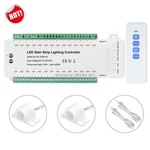Bước-03 mới nhất DC 12V/24V 420 Wát 28-kênh cầu thang cảm biến LED chiếu sáng Hệ thống điều khiển cho dải ánh sáng - Product Image 1