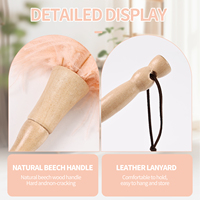 Plumeau antistatique en plumes d'autruche naturelles avec manche en bois souple, nouveau design pour le nettoyage de la voiture, de la maison et des objets ménagers