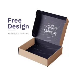 Livre Design de Luxo Preto Feito Sob Encomenda Impresso Cabelo/Prego/Cosméticos Caixa de Embalagem Pequena, caixa de Transporte de Papel ondulado Caixa Mailer