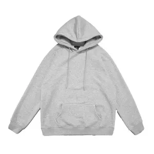 Hoodie Suppliers High Quality No String Heavyweight Cotton Hoodies Pullover Customized Plain Black Cut And Sew Hoodie
