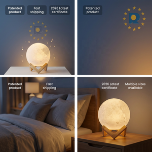Coolqing Boule de Noël LED de haute qualité, lumière d'ambiance musicale pleine lune circulaire, lumière extérieure, grande boule LED - Product Image 1