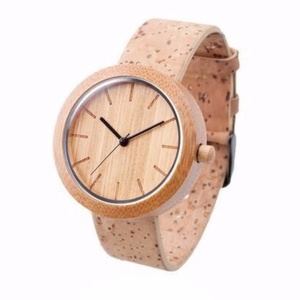 Customized Design OEM Manufacturer Wooden Cork Fabric Watch for Man and Lady Gift Wood Watch - Product Image 2