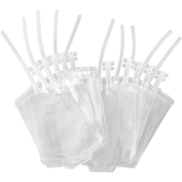 Sac de sang d'Halloween Nicro à double tube 350 ml, pochette à boisson, jus concentré, pack énergétique, accessoires de vampire, sac en PVC, fournitures de fête