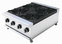 Brûleur à gaz commercial GRT-RB4, brûleur de cuisinière haute puissance pour restaurant avec support de poêle en fonte, GPL