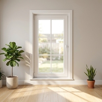 Ventanas Francesas Modernas de Aluminio con Doble Acristalamiento, Vidrio Templado Low-E, Aislamiento Térmico, para Uso Exterior en Apartamentos, Ahorro Energético