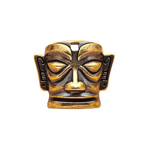 2024 anno di dragon Sanxingdui portachiavi appesa in ottone artigianato retrò bancarelle di studenti universitari vendono piccoli beni - Product Image 1