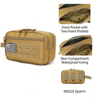 Sac de voyage tactique pour hommes de 4,5 L, sac de rangement multifonctionnel pour articles de toilette, trousse de rasage, sac de rangement pour cosmétiques, sac de toilette portable pour l'extérieur B0021