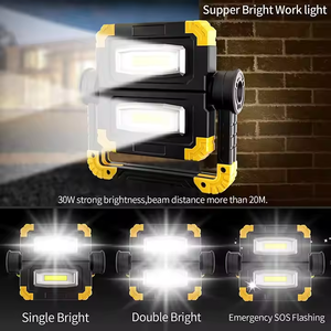 Dual COB LED Work <b>Light</b> 360° Rotatable Portable Floodlight Foldable Emergency Lamp for Camping Car Repair Garage <b>Workshop</b> - Product Image 5