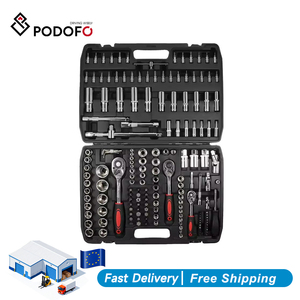 Podofo 172-Piece Auto Repair Wrench <b>Set</b> 24-Tooth Quick Release Sleeve Ratchet Batch Head Maintenance Professional Socket Tool - Product Image 1