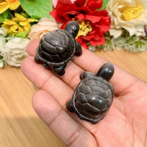 Tortuga de Obsidiana Pulida a Mano al por Mayor, Ideal para Decoración de Oficina y Hogar, Popular como Regalo de Cumpleaños y para Damas - Product Image 3