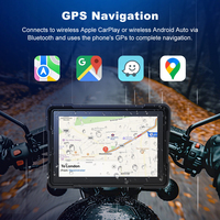 Navegador GPS Portátil de 5'' para Motocicleta con Pantalla Táctil, DVR Doble, Bluetooth, Carplay/Android Auto Inalámbrico, Impermeable IP67 ZC11A+TPMS