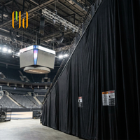 Rideaux acoustiques en velours ignifuge, draperies de scène robustes, réduction du bruit, tentures de théâtre pour salle de spectacle NFPA 701