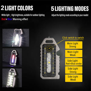 Xách Tay Sạc <span class=keywords><strong>Led</strong></span> đèn pin với dây buộc lỗ Sống Còn còi cảnh báo khẩn cấp flash-mini <span class=keywords><strong>LED</strong></span> <span class=keywords><strong>Torch</strong></span> - Product Image 4