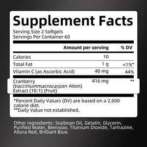 Gélules d'extrait <span class=keywords><strong>de</strong></span> <span class=keywords><strong>canneberge</strong></span> OEM, capsules <span class=keywords><strong>de</strong></span> <span class=keywords><strong>canneberge</strong></span>, vitamine C, soutien pour la santé des voies urinaires - Product Image 4