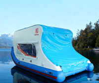 Bateau de fête gonflable pour excursions aquatiques, catamaran, bateau-maison gonflable de luxe, yacht gonflable sportif avec abri pliable