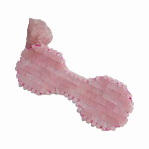 Masajeador de cuarzo rosa con compresa fría reutilizable, almohadilla de jade para ojos - Product Image 2