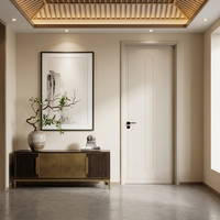 Porte intérieure en bois pour appartement de luxe, panneau plat moderne couleur Morandi, polymère stratifié CPL, résistant à l'eau, chambre d'hôtel