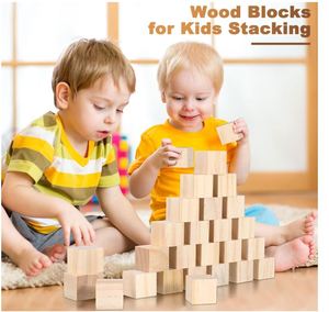 300 Cubos de Madera de 1 Pulgada Personalizados, Bloques de Madera Sin Terminar <span class=keywords><strong>para</strong></span> Manualidades, Madera Natural Cuadrada <span class=keywords><strong>para</strong></span> Proyectos de Bricolaje, Baby Showers - Product Image 6