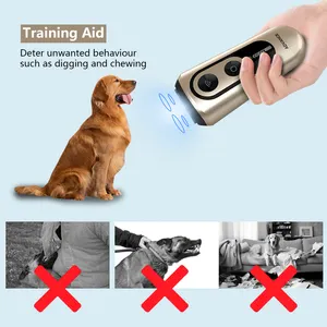 2024 VENTA CALIENTE Doble Sonda Al Aire Libre Anti Ladridos Perro Dispositivo de disuasión Led Ultrasónico Perro Ladrido Control Repelente