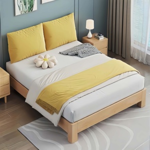Struttura <span class=keywords><strong>letto</strong></span> in legno massello stile nordico; <span class=keywords><strong>Letto</strong></span> a piattaforma a basso profilo senza testiera; Adatto per appartamenti o camere d'albergo. - Product Image 5