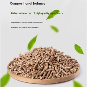 Pine Wood <b>Cat</b> <b>Litter</b> | Natural Plant-Based Pellets Low Dust Flushable Heating Bio Pellets Deodorizing Absorbent | OEM Bulk 10kg - Product Image 1