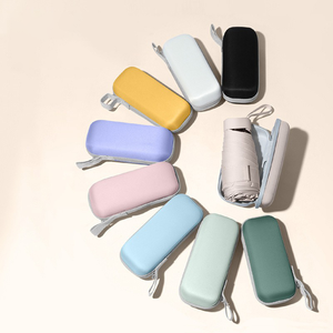 Logo personnalisé Monet couleur carte sac boîte-cadeau nouvelle poche <span class=keywords><strong>solide</strong></span> <span class=keywords><strong>pliant</strong></span> anneau boucle <span class=keywords><strong>parapluie</strong></span> pour voyage soleil pluie protection - Product Image 1