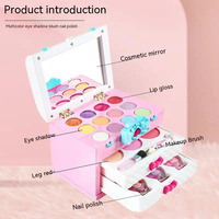 Mxl Mini Coiffeuse Princesse Portable en Plastique avec Tiroirs pour Filles, Ensemble de Maquillage pour Jeu d'Imitation