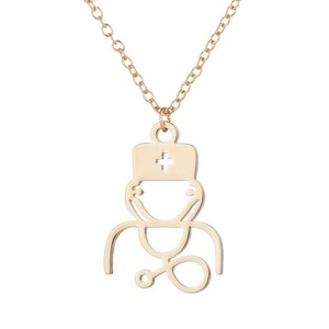 도매 좋은 품질 의사 스테인레스 스틸 목걸이 레이디 간호사 선물 보석 액세서리 여성 남성 - Product Image 4