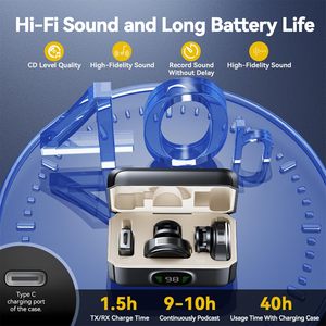 ไมโครโฟนไร้สายแบบหนีบปกเสื้อ รุ่นดั้งเดิม SX21 Magnetic Digital Mic สำหรับ iPhone Android บันทึกวิดีโอ สัมภาษณ์ YouTubers - Product Image 4