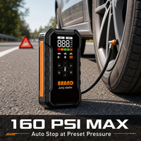 Démarreur de batterie 1000A 4-en-1 avec gonfleur de pneus 160 PSI et batterie externe portable 12000 mAh avec compresseur d'air pour voiture