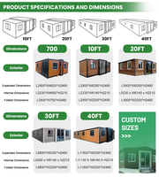 Maison préfabriquée extensible complète de 20 pieds ou 40 pieds avec cuisine, nouveau design, maison mobile modulaire préfabriquée