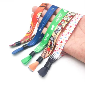 无最小起订量批发定制标志可调节日面料手链活动编织腕带