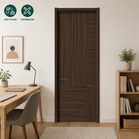 Porte contemporaine en bois massif insonorisée, résistante aux rayures et stratifiée pour la maison et l'appartement
