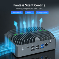 Mini PC sin Ventilador, Totalmente de Aluminio, Intel Core I7 1255U, DDR5, Triple Pantalla 4K, DP, HD, Tipo C 2, 10GbE SFP+, 4 LAN 2.5G, Enrutador Suave
