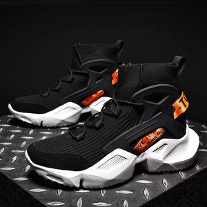 รองเท้าผ้าใบลำลองสไตล์เรโทรใหม่ปี 2025 สำหรับผู้ชาย ดีไซน์เรียบง่าย ใช้งานได้หลากหลาย รองเท้าวิ่งทรงหุ้มข้อทันสมัย พื้นหนา ไซส์ใหญ่ รองเท้าเดิน - Product Image 5