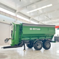 Chariot de transport multifonctionnel pour céréales, traîné par un tracteur, pour l'application d'engrais et le transport de grains du champ au camion