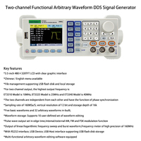 Two-channel Functional Arbitrary Waveform DDS Signal Generator 10MHz 25MHz 40MHz Sine Square Wave 60MSa/S Frequency Meter