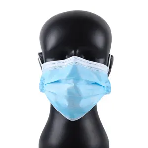 Venta al por mayor clip de la nariz cara máscara-Venta caliente de alta calidad clip de la nariz 3 ply mascarilla desechables máscara fabricante