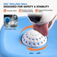 Nourriture liquide pour chiens et animaux de compagnie au bouillon d'os, bol de léchage à alimentation lente avec balle à lécher à l'intérieur