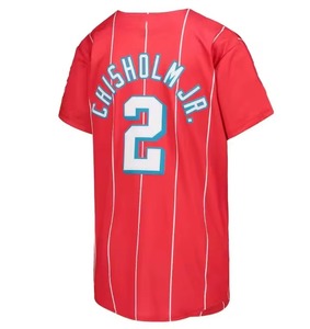 Wholesale Custom USA Team Uniform Breathable Quick Dry Plus Size Heat-Transfer Printed Polyester Adults <b>Baseball</b> Softball Jersey - Product Image 4
