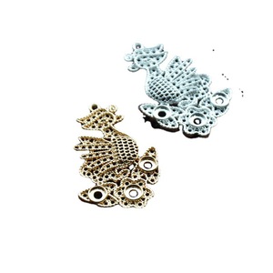 Colgante de cobre con forma de pato mandarín, 25x35mm, filigrana, accesorio para la fabricación de joyas, accesorios DIY - Product Image 5